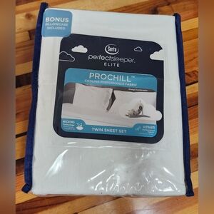 SERTA Perfect Sleeper Elite ProChill Twin Sheet Set - White